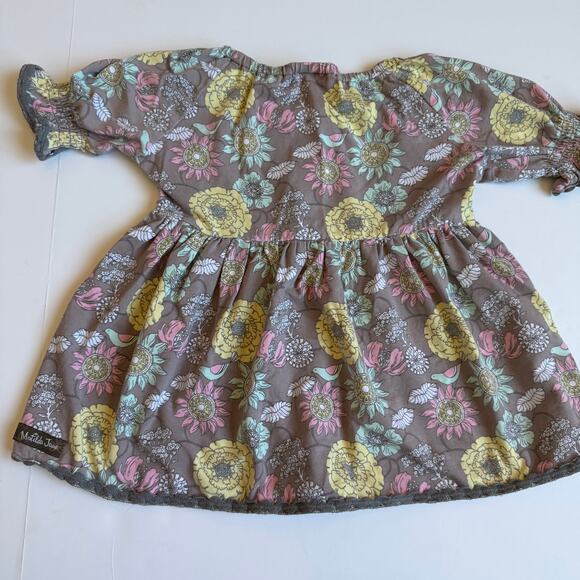 Matilda Jane Grey Floral Peasant Top Hello Lovely Collection 6 - Picture 10 of 11